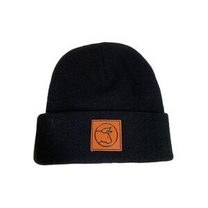 New Black Knit Beanie Unisex Taurus Horoscope One Size NWOT